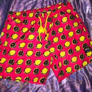 WeSC America Inc Zack Pop Art Lemon Slice Swim Trunks
